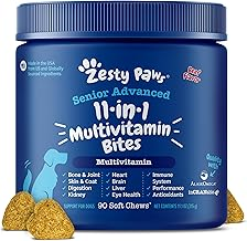 Zesty Paws Multivitamin for Senior Dog Grooming Support